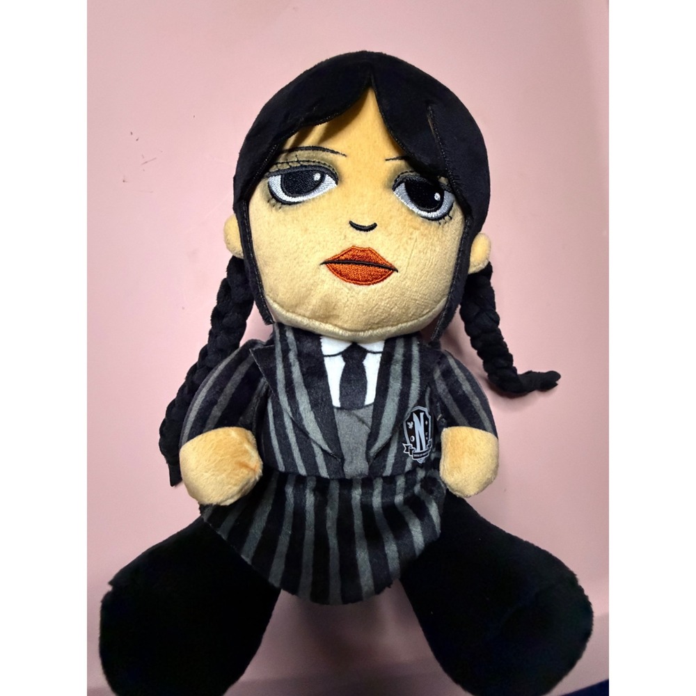 Wednesday Addams Plush Doll Nevermore Academy Uniform Netflix Series Toy 10 Inch